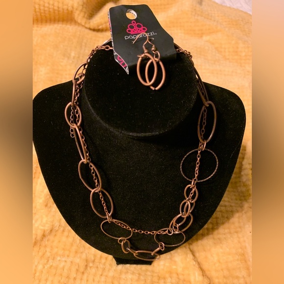 COPPER NECKLACE & EARRING SET. New! Gorgeous! - Picture 1 of 4